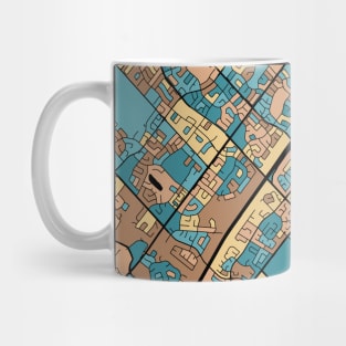 Mississauga Map Pattern in Mid Century Pastel Mug